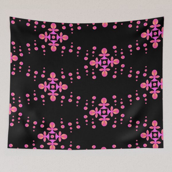 Item preview, Byzantine style Cross, Pink on black background designed and sold by Alex  Blud.