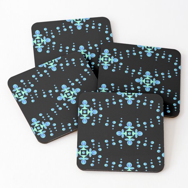 Item preview, Byzantine style Cross, Blue on black background designed and sold by Alex  Blud.
