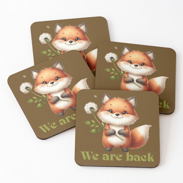 Item preview, fox, fox back to school, dandelions designed and sold by FOODIESART.