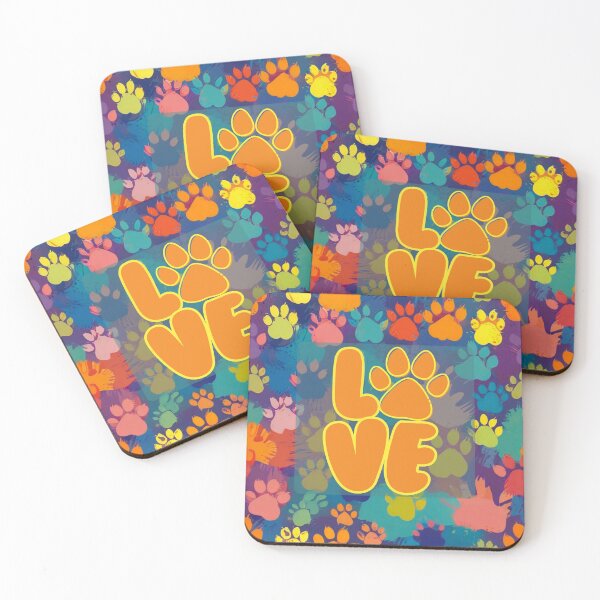 Item preview, Love Paw Watercolor Paw Print designed and sold by GeoArtDesign.