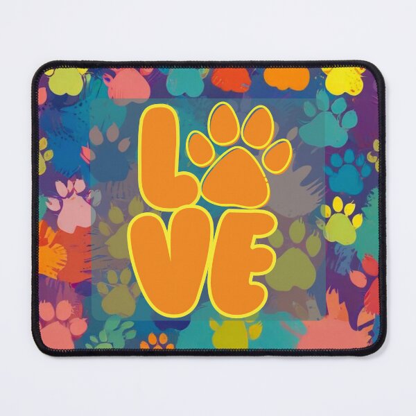 Item preview, Love Paw Watercolor Paw Print designed and sold by GeoArtDesign.