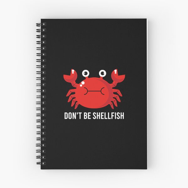 Item preview, Don't Be Shellfish - Funny Red Crab Puns designed and sold by zhilwahesani.