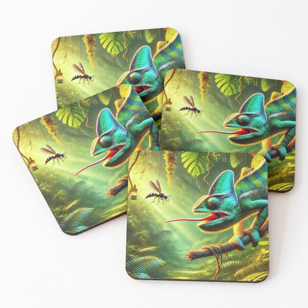 Item preview, Chameleon on the Hunt: Jungle Wildlife designed and sold by NocturnalNook.