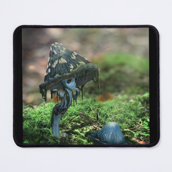 Item preview, Magpie ink cap mushroom girl creature full image designed and sold by SaskiaFranken.