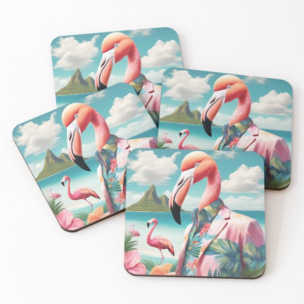 Item preview, Flamingo Paradise: Surreal Tropical Vibes Art Print & Apparel designed and sold by Vin  Zzep.