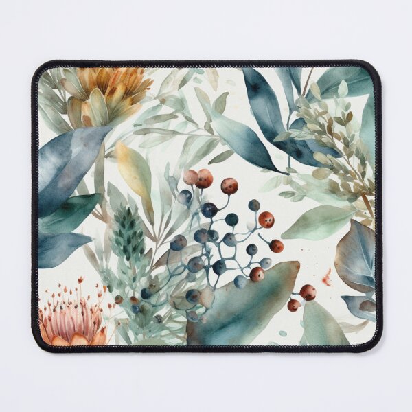 Item preview,  Flowing and leaf flower pattern on Green Blue  designed and sold by mind-coloring.