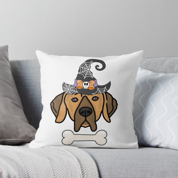 Artikelvorschau, Deutsche Dogge Brauner Hund mit Hexenhut – Gruseliges & süßes Halloween-Design entworfen und verkauft von MrsCreative1.