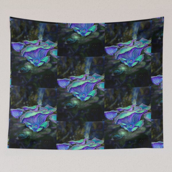 Item preview, Ghostly cute psychedelic mushroom designed and sold by SaskiaFranken.