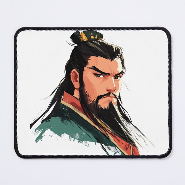 Item preview, Guan Yu in Minimalist Lines - Icon of Calm Strength designed and sold by Orient-Essence.