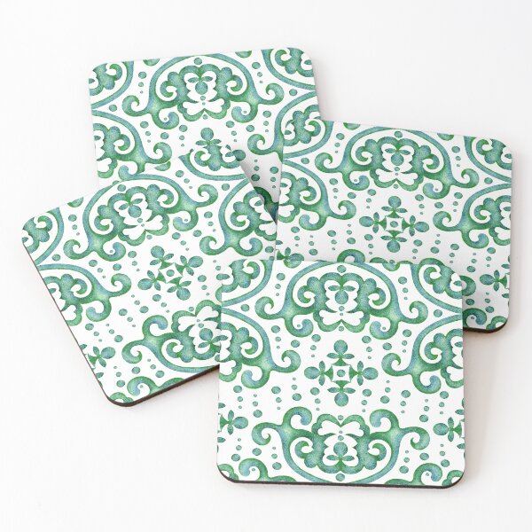 Item preview, Byzantine pattern, Green on white background designed and sold by Alex  Blud.