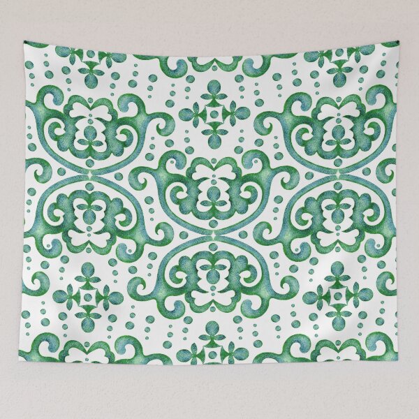 Item preview, Byzantine pattern, Green on white background designed and sold by Alex  Blud.