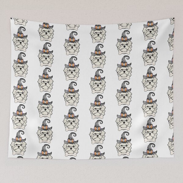 Item preview, Lhasa Apso Dog with Witch Hat – Spooky & Cute Halloween Design designed and sold by MrsCreative1.