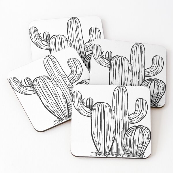 Item preview, Desert Cactus Line Art designed and sold by GeoSketchWear.