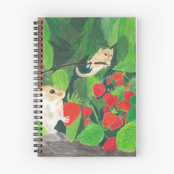 Item preview, Dormice eating strawberries designed and sold by EleonorArte.