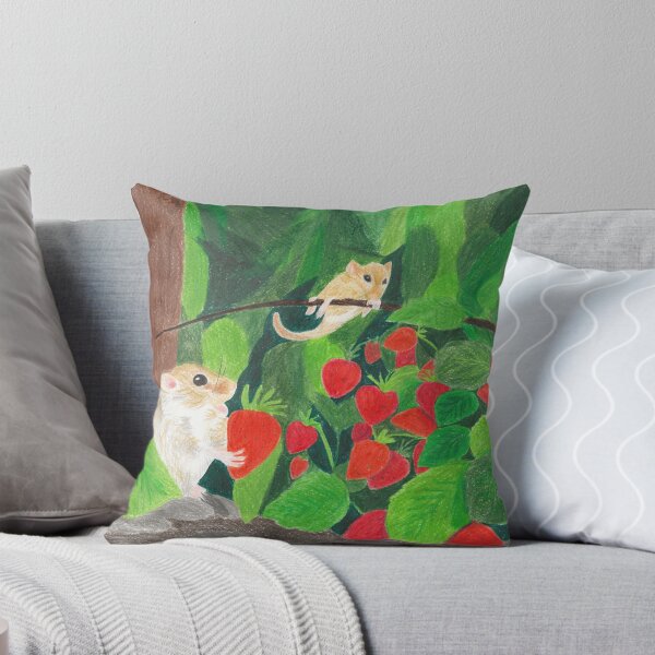 Item preview, Dormice eating strawberries designed and sold by EleonorArte.