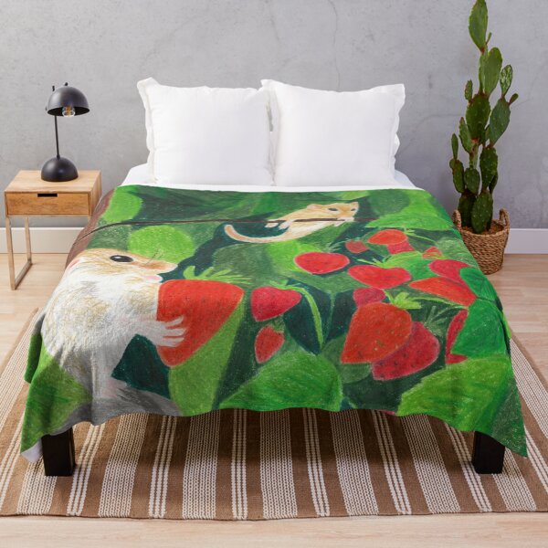 Item preview, Dormice eating strawberries designed and sold by EleonorArte.