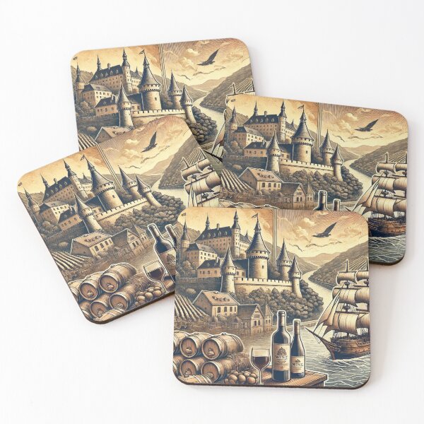 Item preview, Vintage Wine Castle: A Timeless Journey designed and sold by photoparadise22.