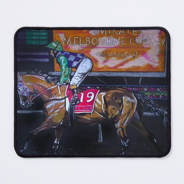 Item preview, Melbourne Cup winners 2015 Thoroughbred Horse Racehorse Fenale Jockey designed and sold by Renee Pallister-Cook.