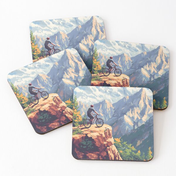Item preview, Man on a bike in the mountains designed and sold by HappyStickBike.
