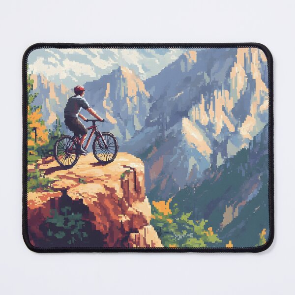 Item preview, Man on a bike in the mountains designed and sold by HappyStickBike.