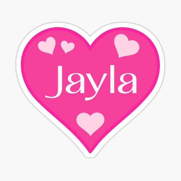 Item preview, Jayla Name Pink Heart  designed and sold by Jeallan Designs.