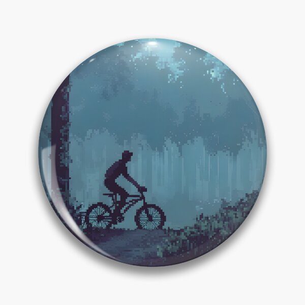 Item preview, Man on a bike in the forest designed and sold by HappyStickBike.