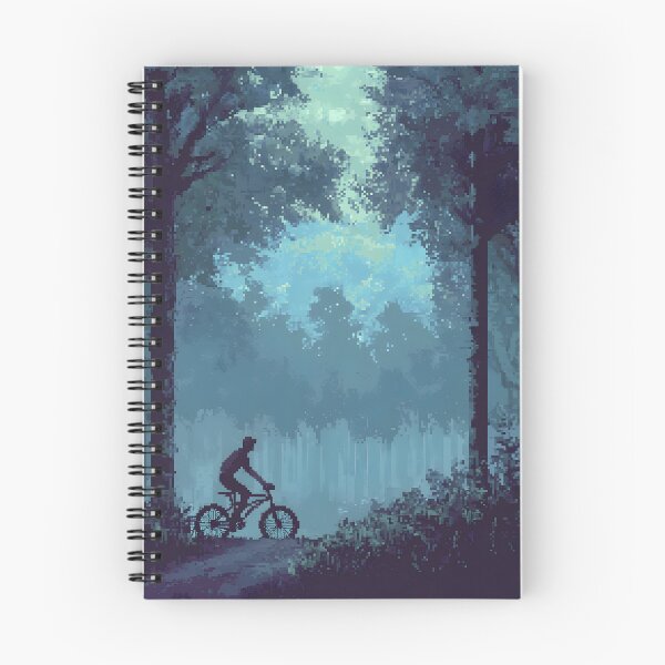 Item preview, Man on a bike in the forest designed and sold by HappyStickBike.