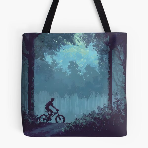 Item preview, Man on a bike in the forest designed and sold by HappyStickBike.