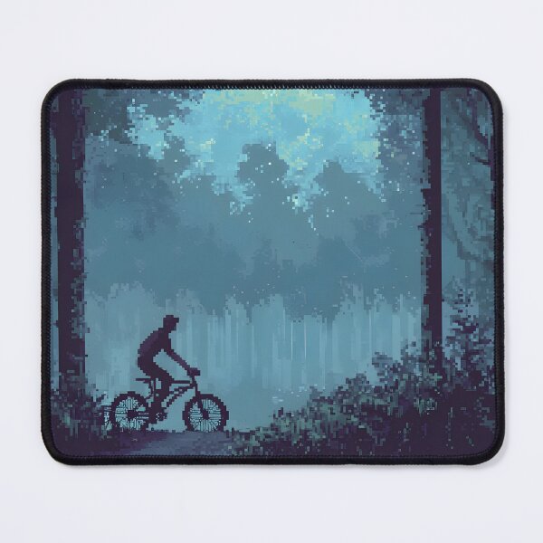 Item preview, Man on a bike in the forest designed and sold by HappyStickBike.