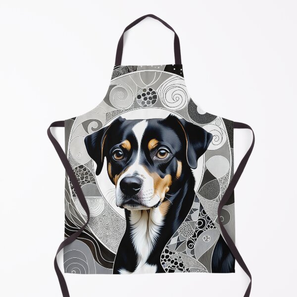 Item preview, Dog Black & White Abstract Vintage Zentangle Art designed and sold by Witty Shirts.