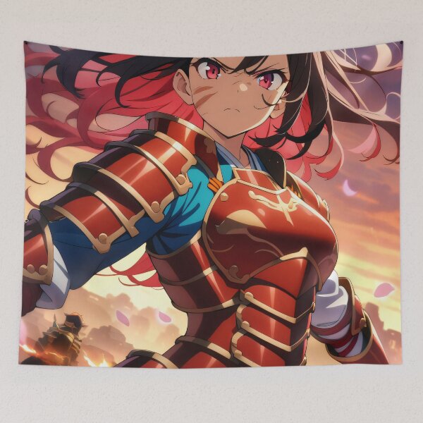 Item preview,  Anime Girl in Samurai Armor designed and sold by ByteyCreatives.