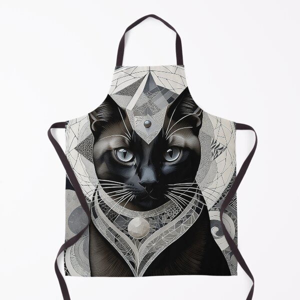 Item preview, Cat Black & White Abstract Vintage Zentangle Art designed and sold by Witty Shirts.