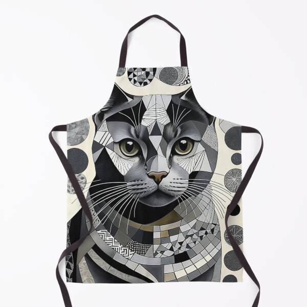 Item preview, Cat Black & White Abstract Vintage Zentangle Art designed and sold by Witty Shirts.