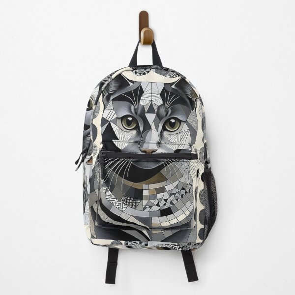 Item preview, Cat Black & White Abstract Vintage Zentangle Art designed and sold by Witty Shirts.