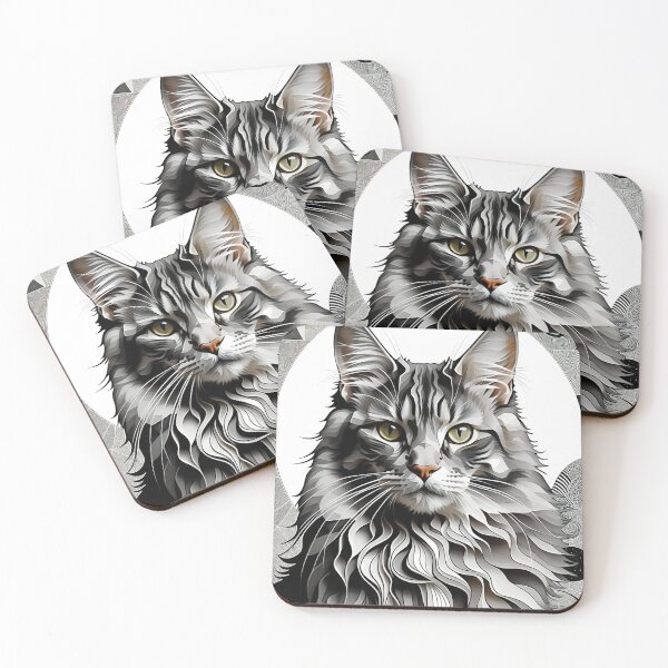 Item preview, Cat Black & White Abstract Vintage Zentangle Art designed and sold by Witty Shirts.