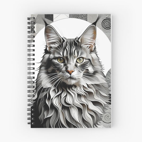 Item preview, Cat Black & White Abstract Vintage Zentangle Art designed and sold by Witty Shirts.