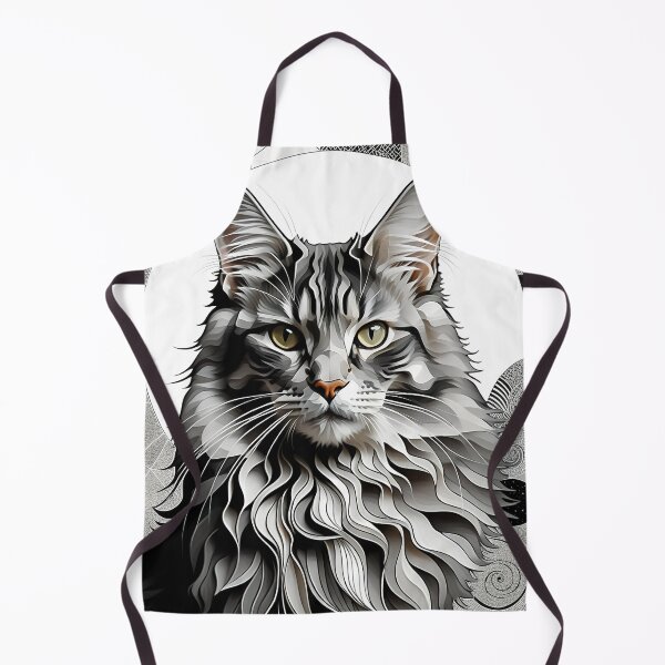 Item preview, Cat Black & White Abstract Vintage Zentangle Art designed and sold by Witty Shirts.
