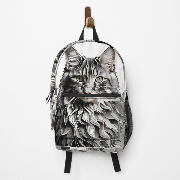 Item preview, Cat Black & White Abstract Vintage Zentangle Art designed and sold by Witty Shirts.