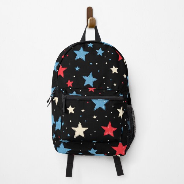 Item preview, Red and blue stars in Starry night sky seamless pattern Design. designed and sold by HEMRO.