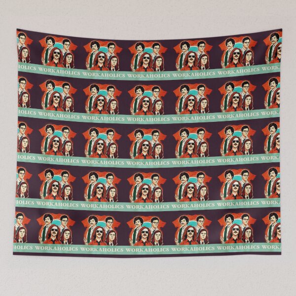 Item preview, Workaholics (cream green on band) - art designed and sold by NightPrints.