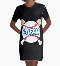 Baseball Number 1 Fan Graphic T-Shirt Dress