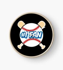 Baseball Number 1 Fan Clock