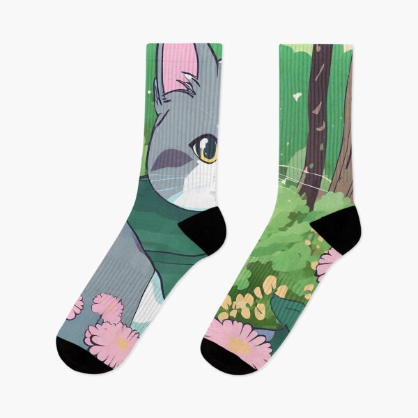 Item preview, "Charming Cat in Flower Garden – Whimsical Animal Art Print" designed and sold by happinessbuddy.