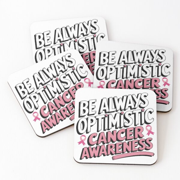 Item preview, be optimistic cancer awarenes designed and sold by DesignNadine.