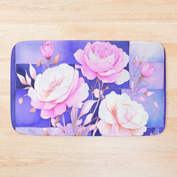 Item preview, Pink roses and violet designed and sold by Flowersonstuff.