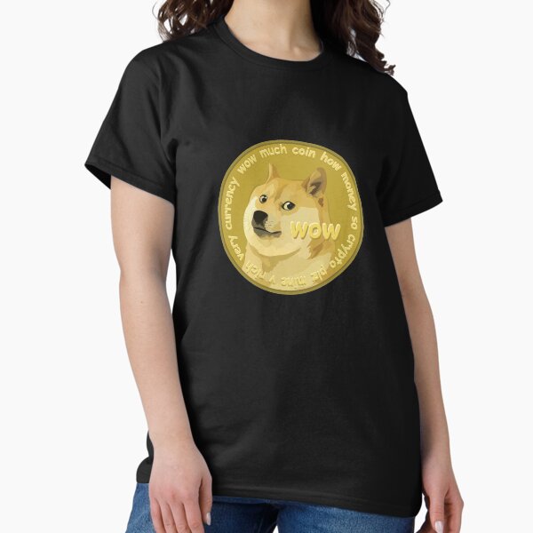 Vista previa del artículo con la obra «Dogecoin Meme Logotipo», diseñado y vendido por Crypto Fashion.
