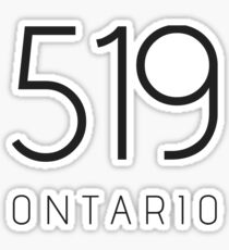ONTARIO 519 • BLACK Sticker