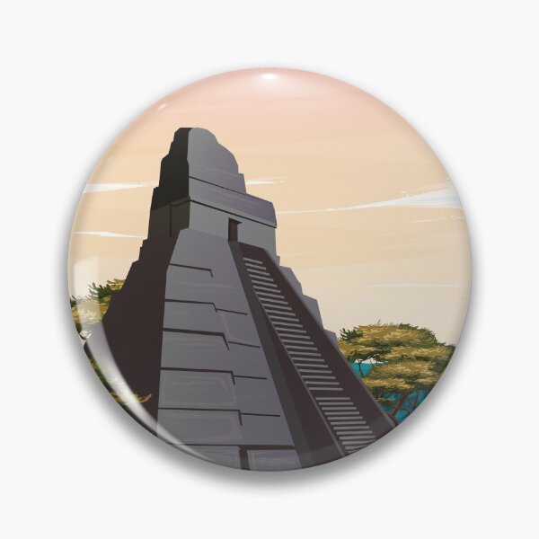 Item preview, Vintage Tikal Travel Poster - Mystical Ruins of Guatemala designed and sold by Arctic frame studio.