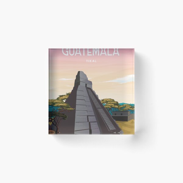 Item preview, Vintage Tikal Travel Poster - Mystical Ruins of Guatemala designed and sold by Arctic frame studio.