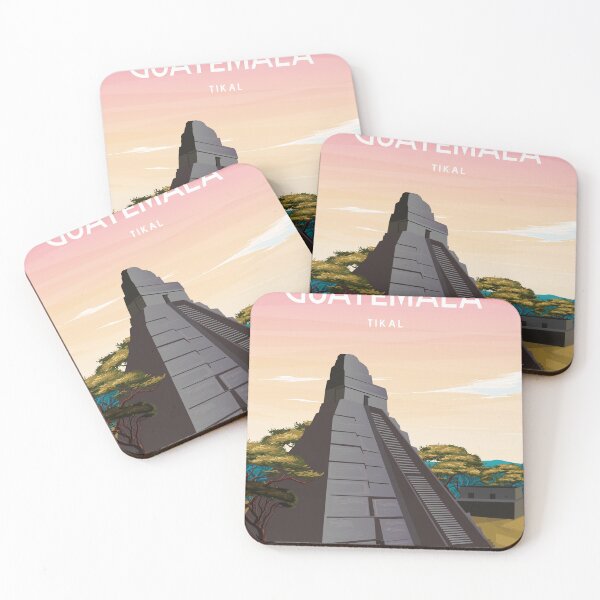 Item preview, Vintage Tikal Travel Poster - Mystical Ruins of Guatemala designed and sold by Arctic frame studio.